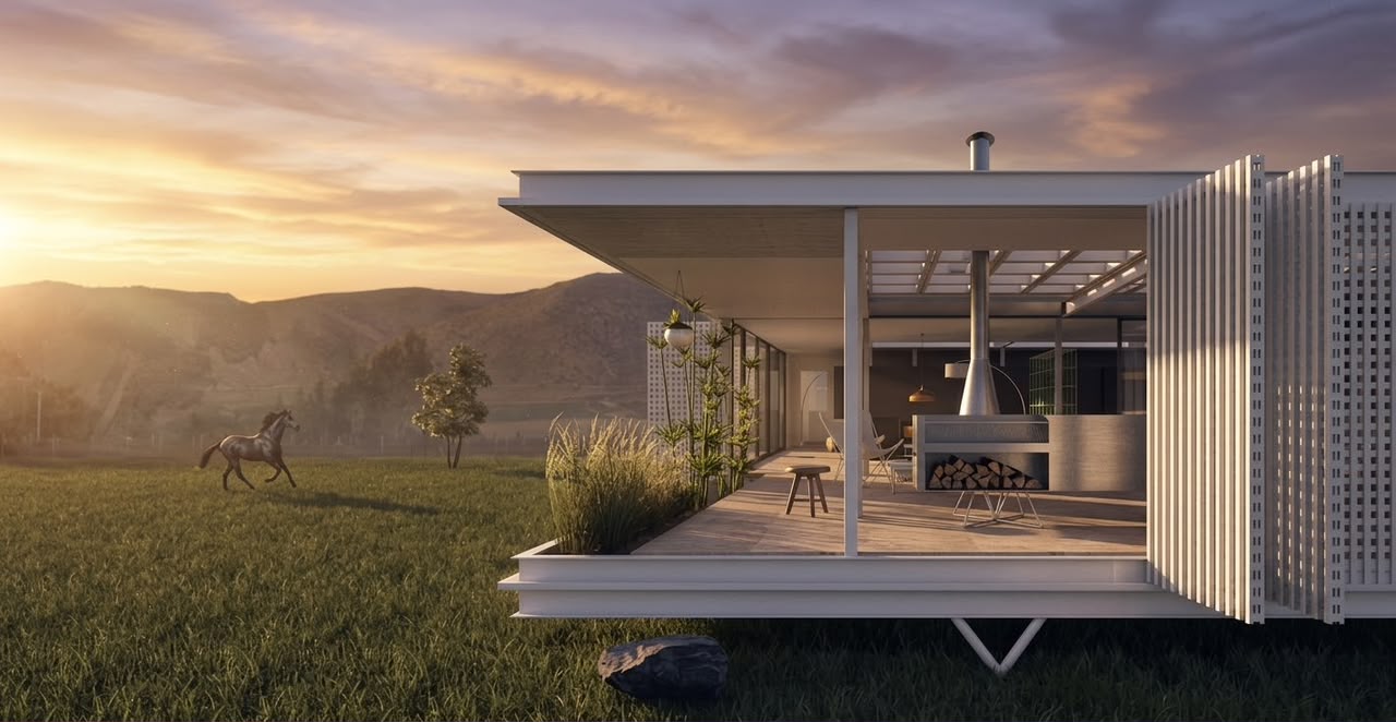 Casa en Pan de Azúcar al atardecer.